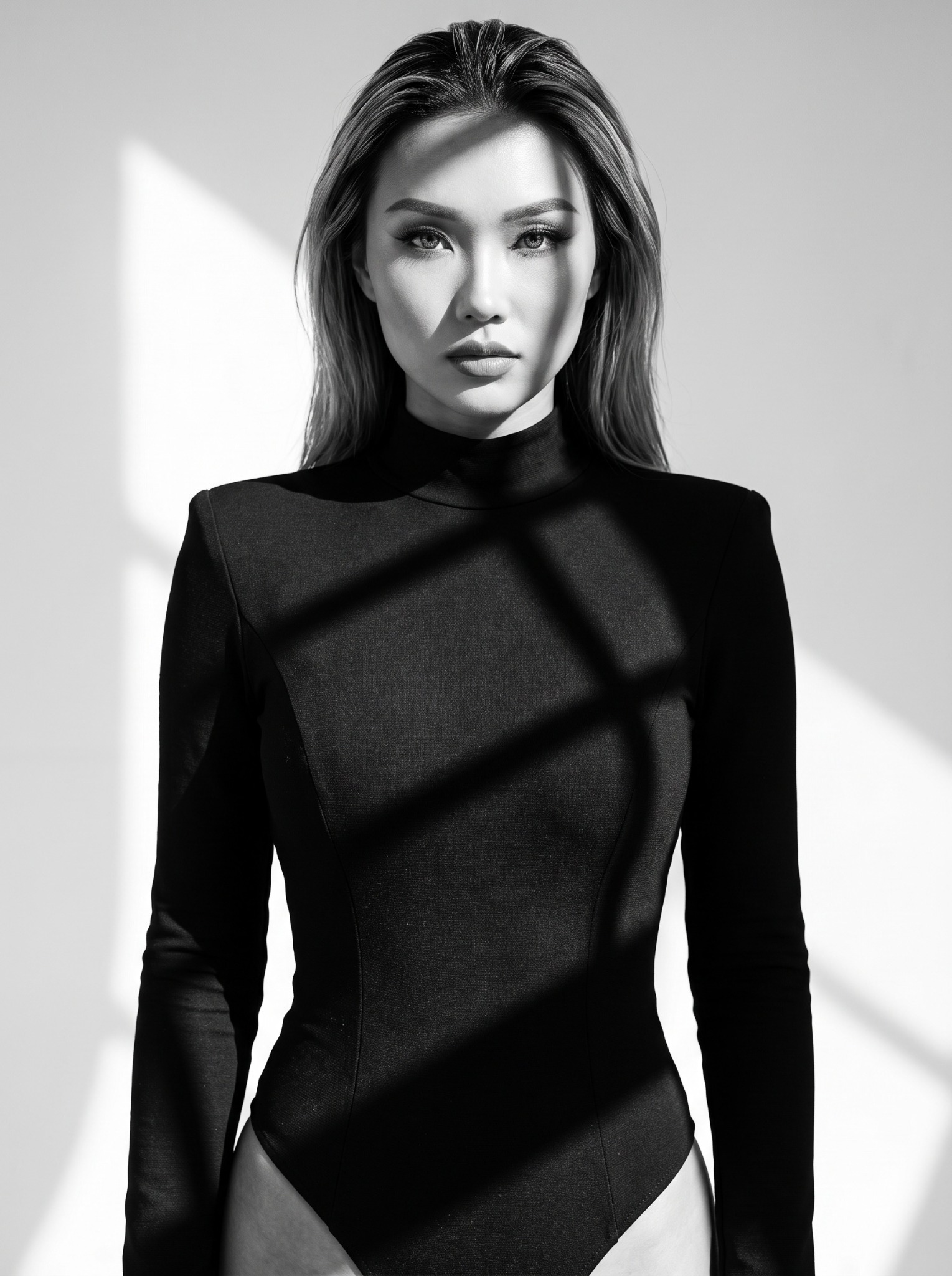 Black and white portrait of Maya Lux